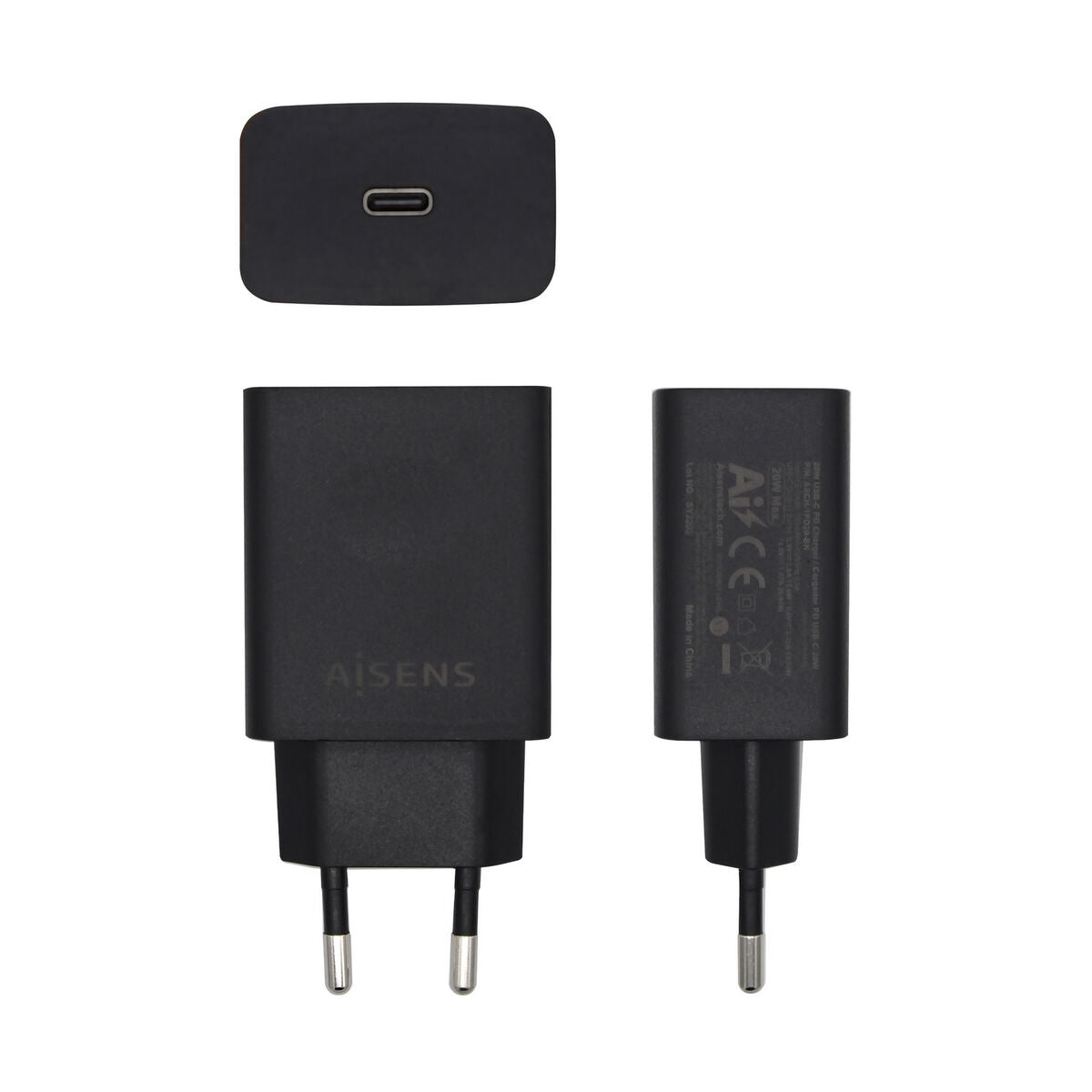 Charger Aisens ASCH-1PD20-BK Black 20 W USB-C-2