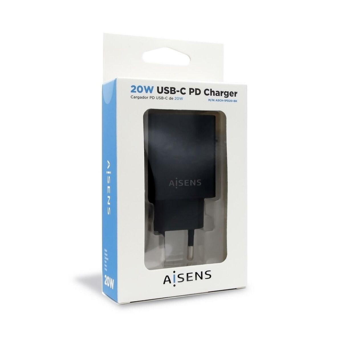 Charger Aisens ASCH-1PD20-BK Black 20 W USB-C-1